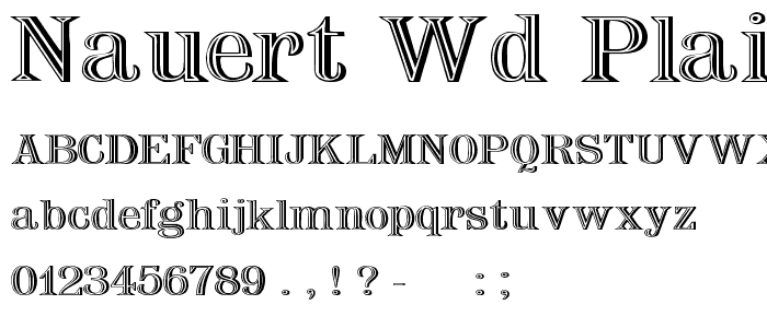 Nauert Wd Plain font